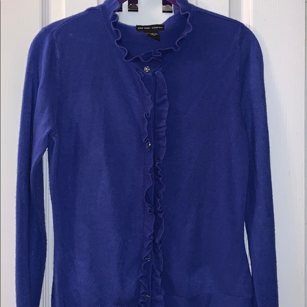 Royal Blue Cardigan Sweater